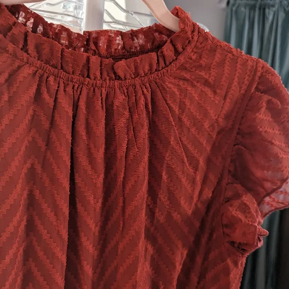 Elegant Rust Orange Midi Dress - Picture 6 of 13